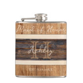 Flasques Mariage rustique en bois Tone Maid of Honor (Devant)