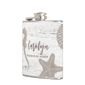 Flasques Mariage Thème Plage Bois Grain (Gauche)