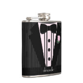 Flasques Mariage Tuxedo rose et gris (Droite)