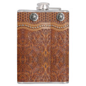 Flasques Marié avec monogramme de style country western rus (Dos)