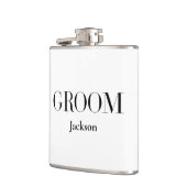 Flasques Marié Personnalisé Blanc Noir Moderne Simple (Gauche)