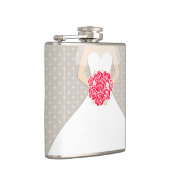 Flasques Mariée avec roses rouges fiole de hanche (Droite)