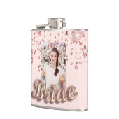 Flasques Mariée rose gold blush étoiles photo glamour (Gauche)