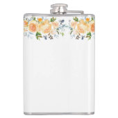 Flasques Mariée Tribe Corail Pêche Marine Floral Custom (Dos)