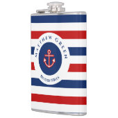 Flasques Marine marine marine Bleu Rouge Blanc rayures Ancr (Gauche)