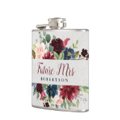 Flasques Marine Marsala Floral Future Mme Bachelorette Cust (Gauche)