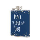 Flasques Marine Peace Love Joy Typographie moderne Dots d'o (Gauche)
