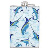 Flasques Marlin Bleu Jaillissant de l'Océan (Dos)