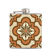 Flasques Marocain motif en carreaux - Rust et Tan (Devant)