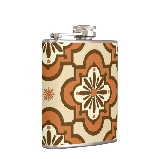 Flasques Marocain motif en carreaux - Rust et Tan (Droite)