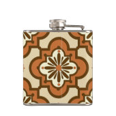 Flasques Marocain motif en carreaux - Rust et Tan (Dos)