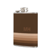 Flasques Marque Monogramme Vintage Brun (Gauche)