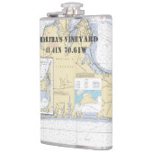 Flasques Martha's Vineyard Latitude Longitude Nautique (Gauche)