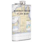 Flasques Martha's Vineyard Latitude Longitude Nautique (Droite)