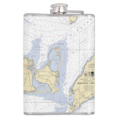 Flasques Martha's Vineyard Latitude Longitude Nautique (Dos)