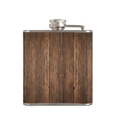 Flasques Masculine Conception en bois rustique Monogramme i (Dos)