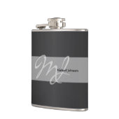 Flasques Masculine Monogramme et conception de nom (Gauche)