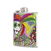 Flasques Masque de plumes de Mardi Gras psychédélique (Gauche)