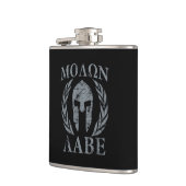 Flasques Masque spartiate grunge de Molon Labe (Gauche)