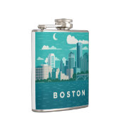 Flasques Massachusetts Night Cityscape | Boston City (Droite)