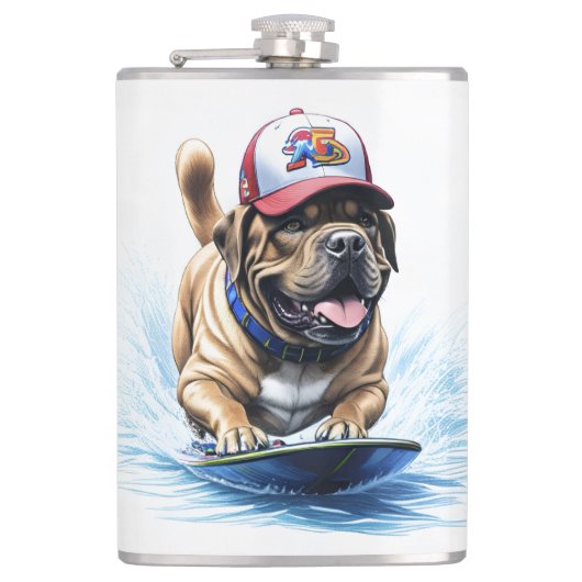 Flasques Mastiff Dogue anglais planche de surf vacances (Devant)