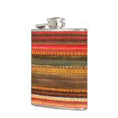 Flasques Material Textile Stripes Red Orange and Green (Gauche)