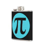 Flasques Math geek symbole Pi, bleu sur noir (Gauche)