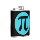 Flasques Math geek symbole Pi, bleu sur noir (Droite)