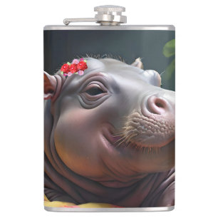 Flasques "Matinage des lunettes : Baby Hippo se réveille da