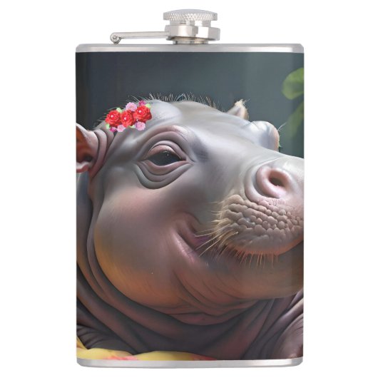 Flasques "Matinage des lunettes : Baby Hippo se réveille da (Devant)