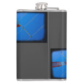 Flasques Matte Black avec votre appel (Dos)