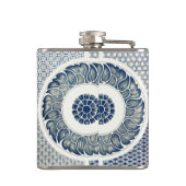 Flasques Médaillon Chinois : Chinoiserie Bleu Indigo (Dos)