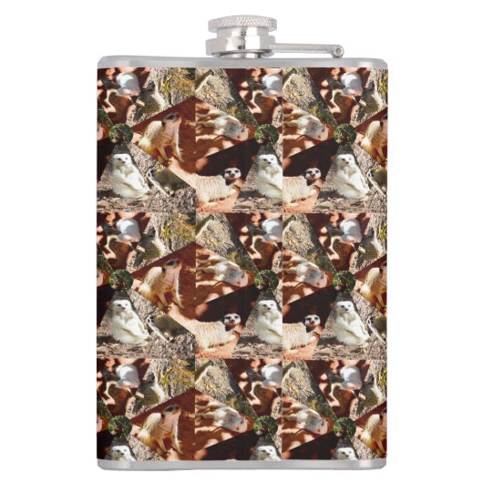 Flasques Meerkats En Triangles, Fiole De Hanche (Dos)