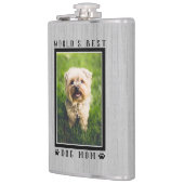 Flasques Meilleur chien maman Empreintes de pattes du monde (Gauche)