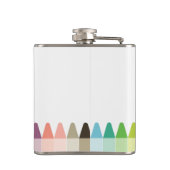 Flasques Meilleur enseignant du monde Cadeau Rainbow Crayon (Dos)