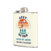 Flasques Meilleur Papa Par Par Custom Retro De Daughers Gol (Gauche)