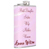 Flasques Meilleure femme mère épouse fille ajouter nom text (Droite)