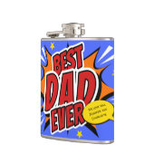 Flasques Meilleure Fête des pères de Superhero comique papa (Gauche)