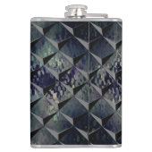 Flasques Mélange de carrés 3D avec un "verre fumé" vert fon (Dos)