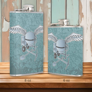Flasques Mélangeur de béton bleu-gris