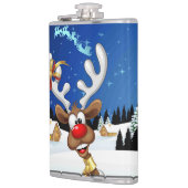 Flasques Mème de Noël drôle de renne qui regarde par-dessus (Gauche)