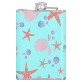 Flasques Mer Cute Coquille étoile de mer Côte Été Plage Océ (Dos)