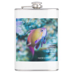 Flasques Mer doré, poisson mignon coloré