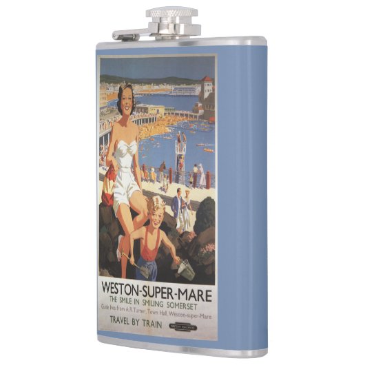 Flasques Mère et fils sur l'affiche de chemin de fer de (Gauche)