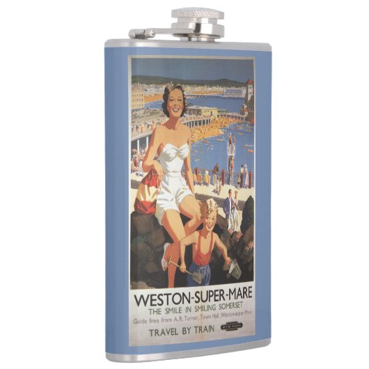 Flasques Mère et fils sur l'affiche de chemin de fer de (Droite)