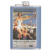 Flasques Mère et fils sur l'affiche de chemin de fer de (Devant)