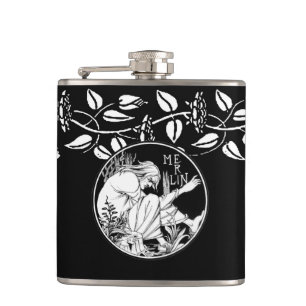 Flasques Merlin imaginaire Art Nouveau
