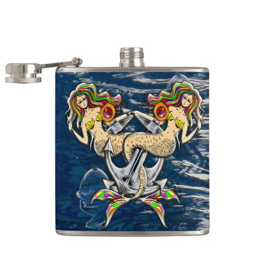 Flasques Mermaids - Design nautique pour les amoureux des o (Ouvert)