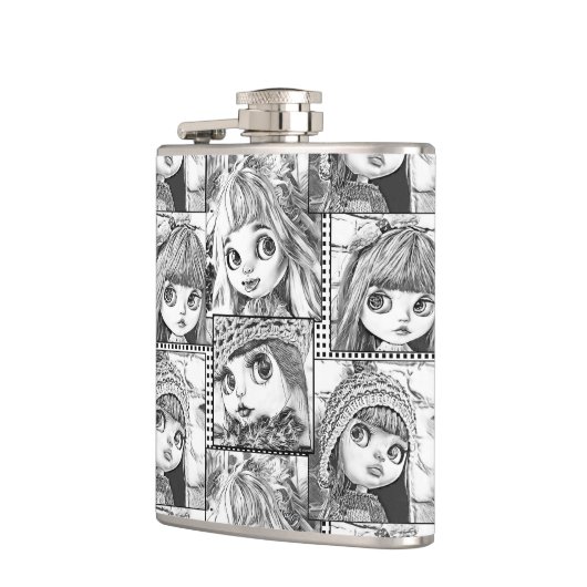 Flasques Mes poupées patchwork noires et blanches préférées (Gauche)