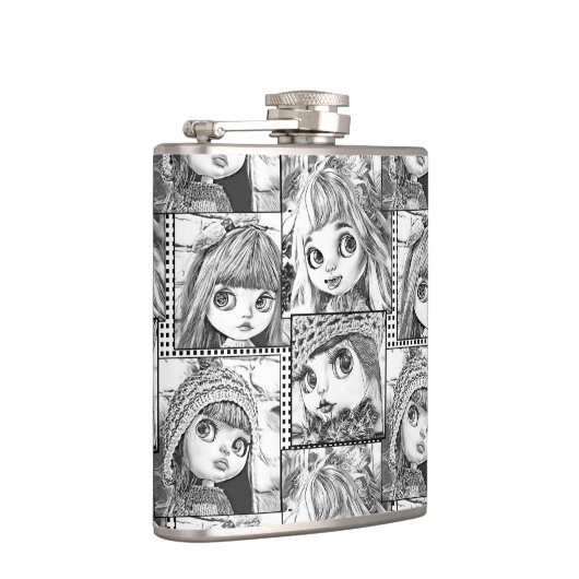 Flasques Mes poupées patchwork noires et blanches préférées (Droite)